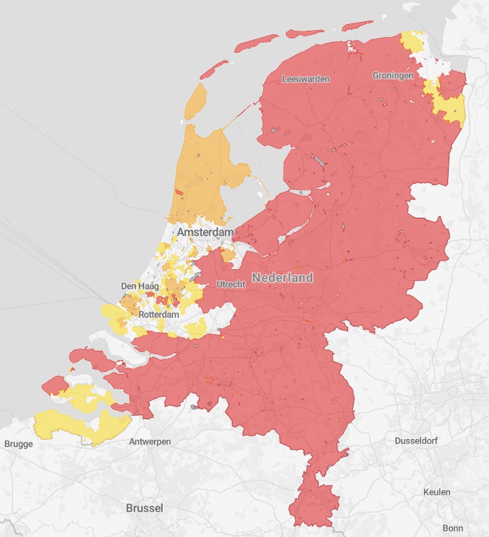 Teruglever-congestie januari 2025 (bron: Capaciteitskaart Nederland)