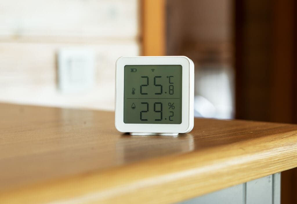 Digitale thermometer met luchtvochtigheidsweergave