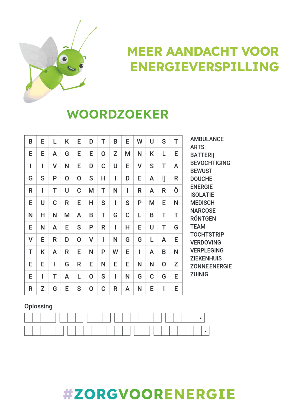 ZvE woordzoeker cure
